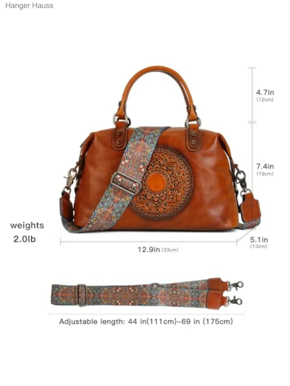 Genuine Leather Women's Handbag Tote Crossbody Satchel Purse